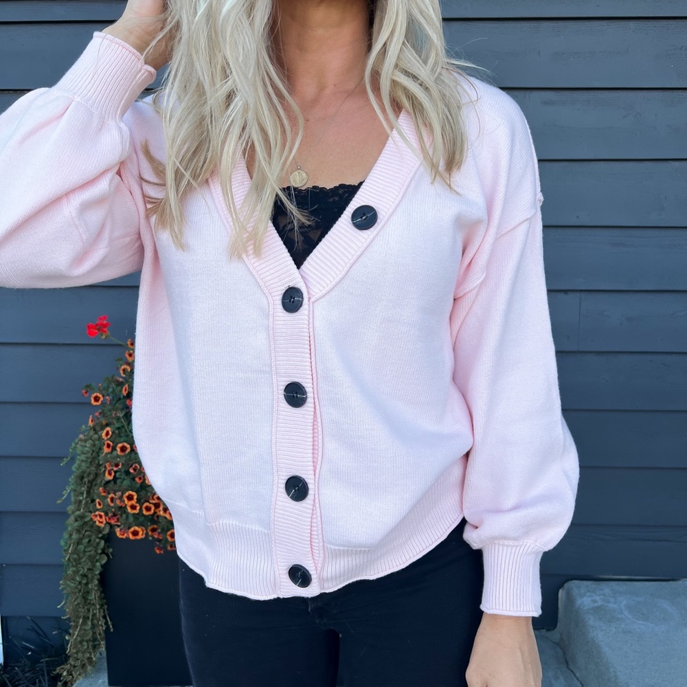 Pink cardigan